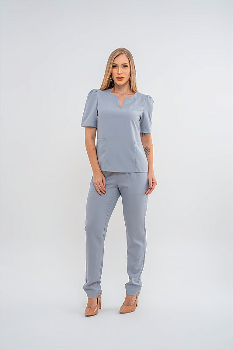 Conjunto Scrub Luísa Cinza