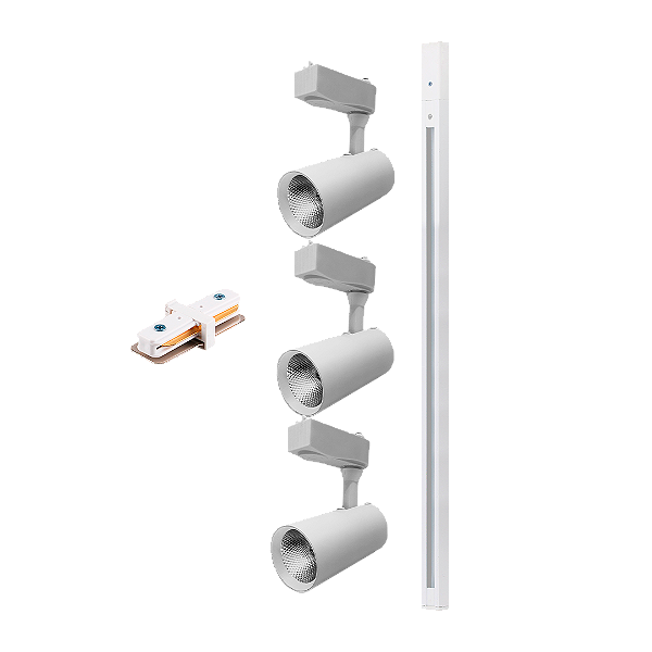 TRILHO KIT 3 SPOTS 7W 1M 3.0K BRANCO KIAN