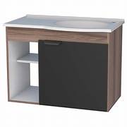 GABINETE MADEIRA COZIMAX DALIA 60CM PRETO/TAMARINDO