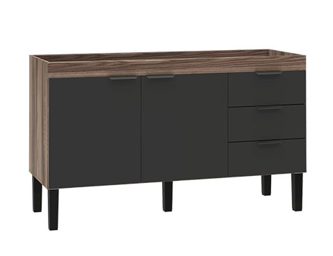 BALCAO COZIMAX FLAMINGO 1.50M PRETO