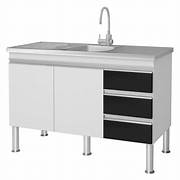 BALCAO IBIZA MGM 1.20 BRANCO+PRETO