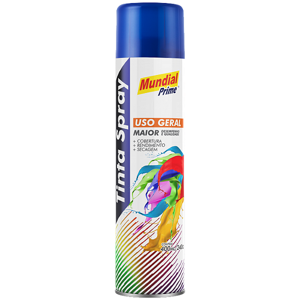 TINTA SPRAY MUNDIAL AZUL MEDIO 400ML