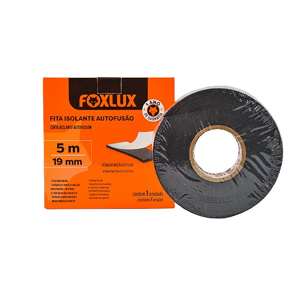 FITA ISOLANTE AUTOFUSAO 19MM X 05M FOXLUX