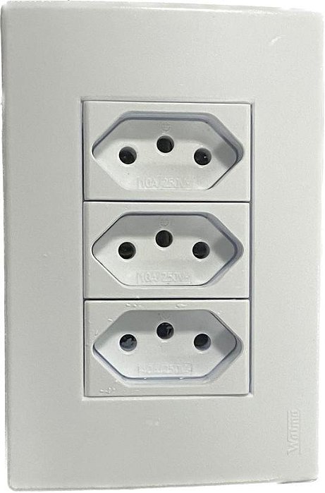 TOMADA TRIPLA MODULAR 10A BRANCA VELTRA 3282