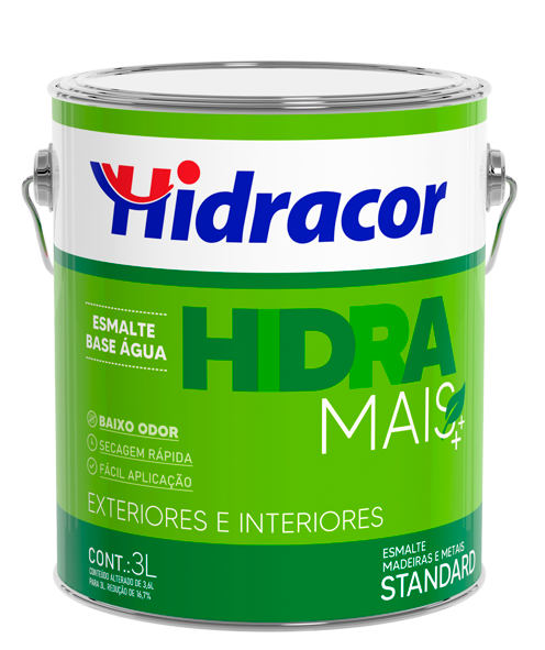 TINTA ESMALTE AGUA HIDRAMAIS 3,0L PRETO HIDRACOR