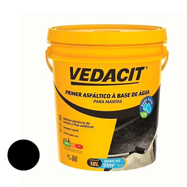 PRIME ASFALTICO BASE AGUA 18L VEDACIT