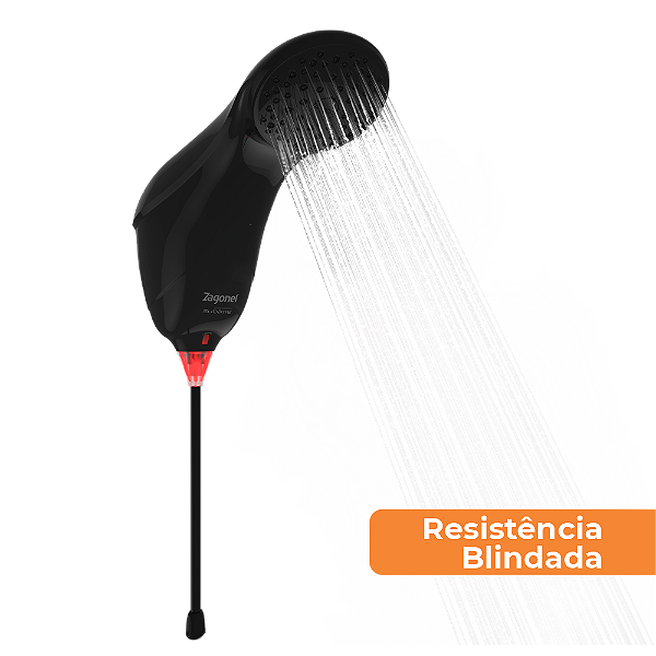 CHUVEIRO ELETRICO ZAGONEL SUBLIME BLACK BLINDADA ELETRONICO 4000W 220V