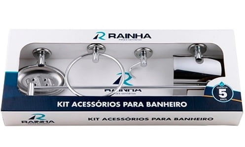 KIT P/BANHEIRO 5PCS INOX JUNIOR RAINHA
