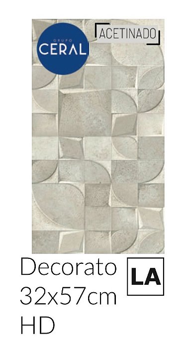 REVESTIMENTO HD 32X57 DECORATO CERAL VENDA POR CAIXA, caixa com 2,22M2