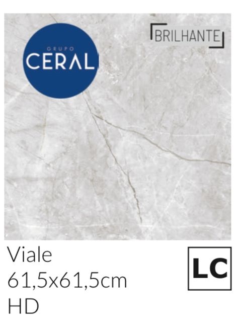 PISO HD 61.5X61.5 CERAL VIALE VENDA POR CAIXA, caixa com 2,65M2