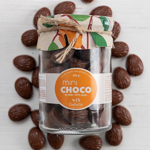 Pote de Mini Chocolates ao Leite 40% Cacau