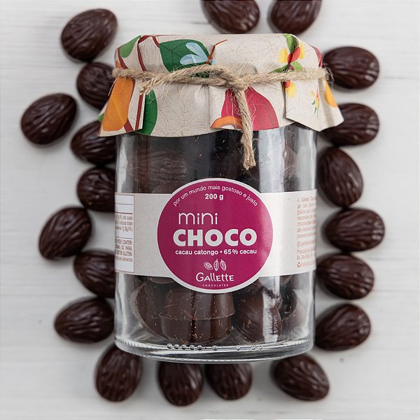 Pote de Mini Chocolates 65% Cacau