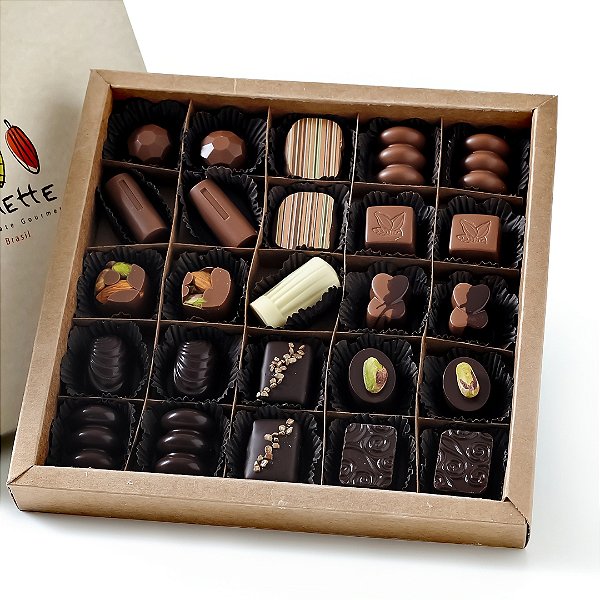 Caixa com 25 Bombons Recheados Sortidos