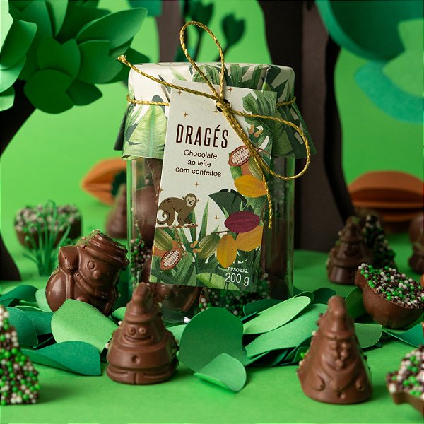 Mini Enfeites Natalinos Dragé (200g)