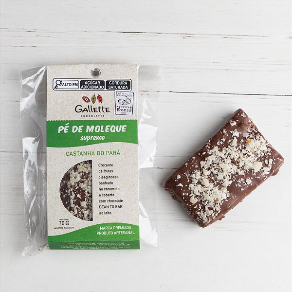 Tablete Pé de Moleque de Castanha do Pará