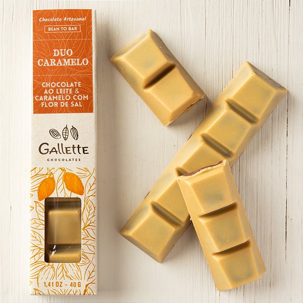 Barrinha Duo Caramelo Chocolate ao leite & Caramelo com Flor de Sal (40g)