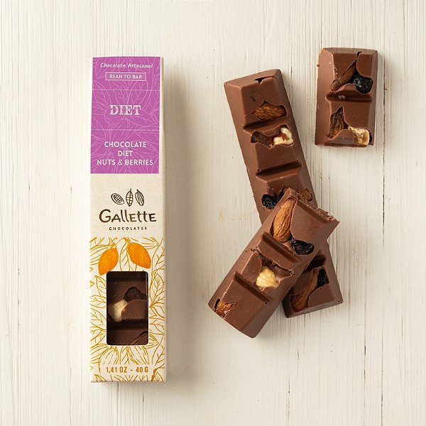 Barrinha Chocolate Diet Nuts & Berries (40g)