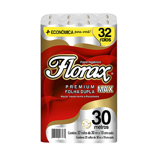 Papel Higiênico Florax 32 Rolos 30m Folha Dupla