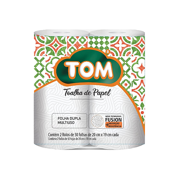 Papel Toalha Cozinha Tom 2x50 Folhas Claramax
