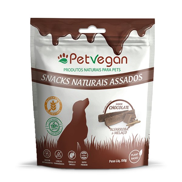 Snacks Petvegan sabor Chocolate -  Alfarroba, Melaço GLÚTEN FREE