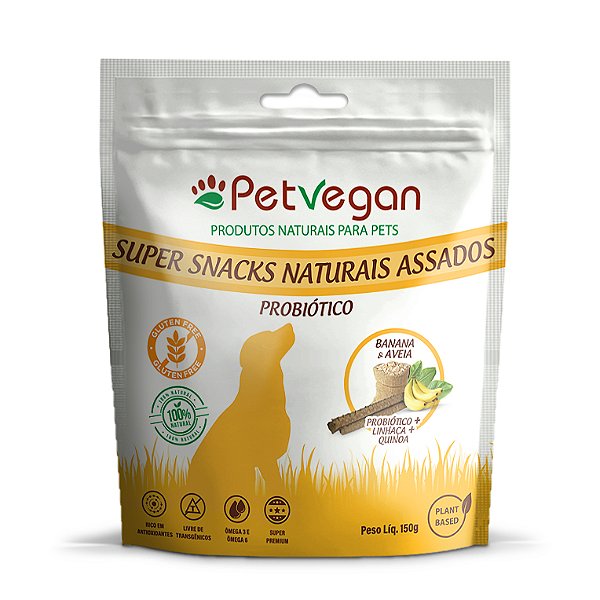Snacks Petvegan Banana & Aveia -  Probióticos GLÚTEN FREE