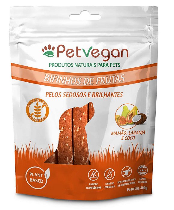 Bifinho PetVegan Frutas > Mamão, Laranja e Coco 300g