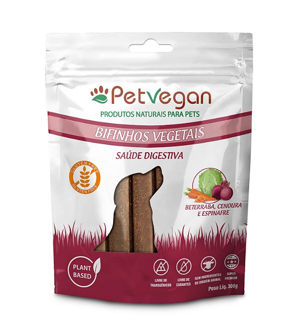 Bifinho PetVegan Vegetais > Cenoura, Espinafre e Beterraba 300g