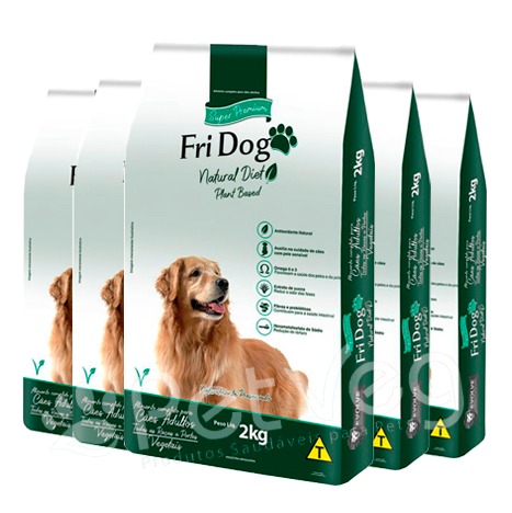 6 pacotes Ração Fri Dog Plant Based  - Cada pacote sai R$55