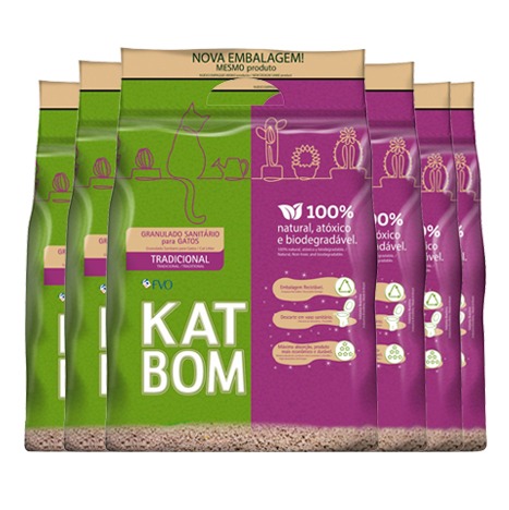 Kit KATBOM Tradicional - 6 pacotes de 3kg - R$35,90 o pacote!