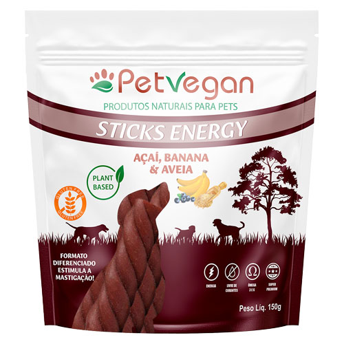 Sticks Energy PetVegan Açai, Banana e Aveia