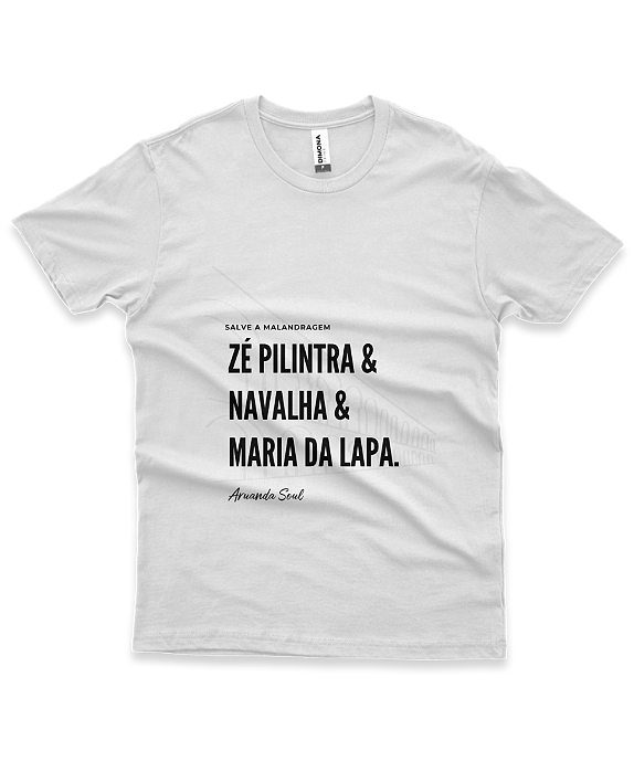 Camiseta básica Masculina Salve a Malandragem