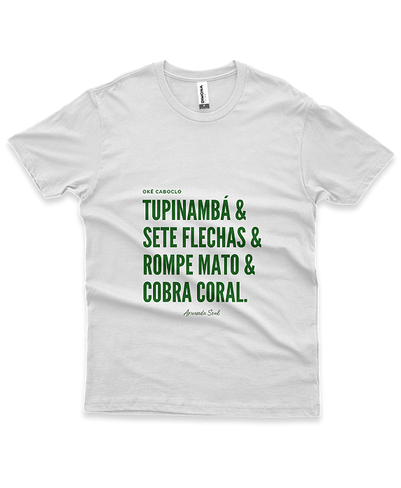 Camiseta básica Masculina Meus Amigos Caboclos