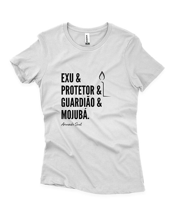 Camiseta básica Feminina Exu Protetor