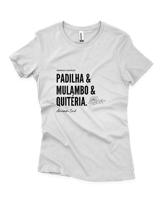 Camiseta básica Feminina Minhas Amigas Pombagiras