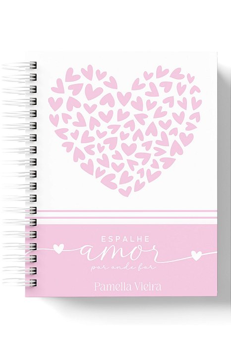 AGENDA LOVE CLEAN  ROSA E BRANCO.