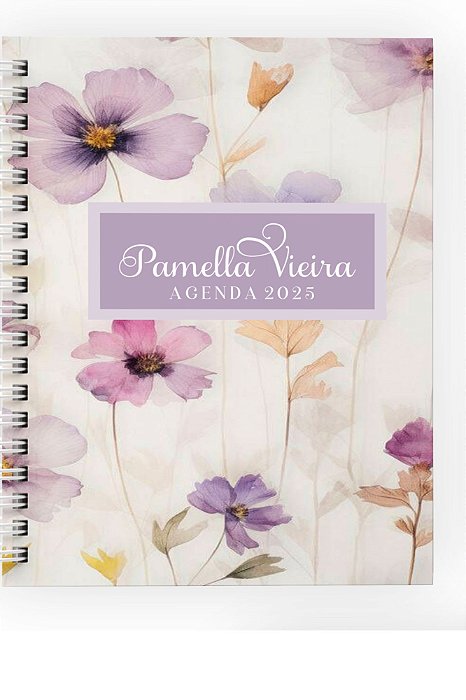 AGENDA FLORAL LILÁS