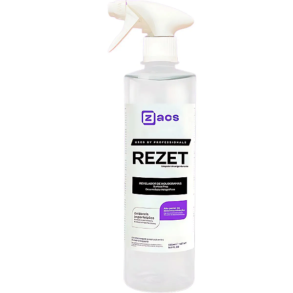 Rezet Revelador De Hologramas Pintura Vidros 500ML - Zacs