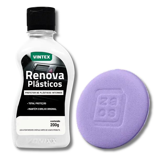 Renova Plásticos Limpa Revitaliza Borracha + Aplicador Espuma