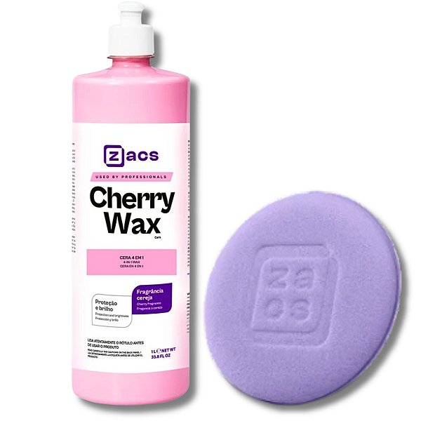 Cherry Wax Cera Limpadora Protetora 4 Em 1 1L + Aplicador Espuma