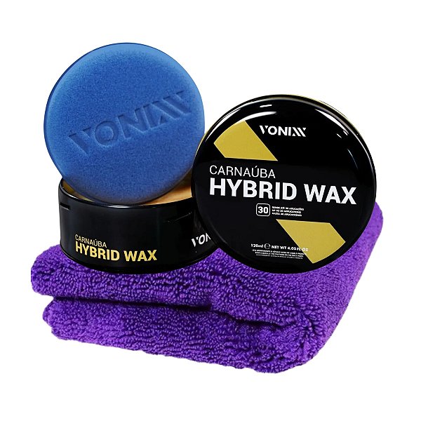 Carnauba Hybrid Wax Cera Pasta Protetora + Microfibra 350 GSM