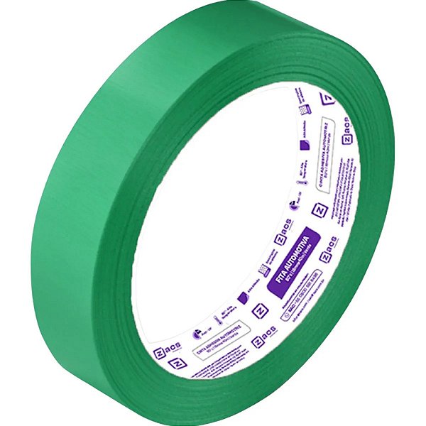Fita Isolamento Mascaramento Automotivo 80°C 18MMX40M Verde Anti-UV - Zacs