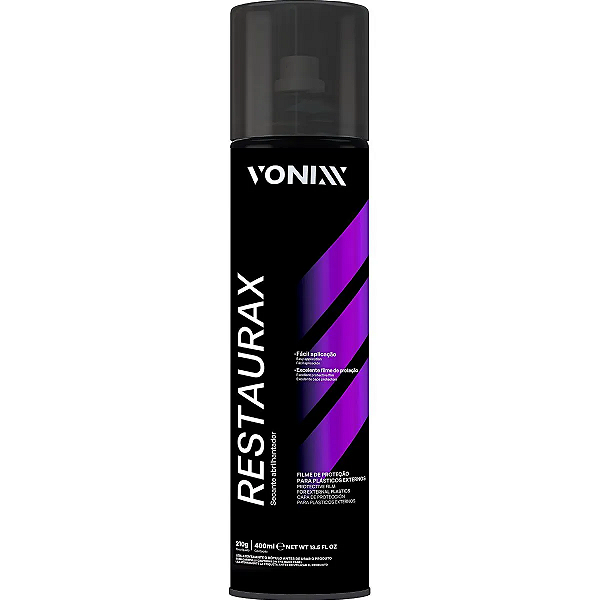Restaurax Aerosol Restaurador de Plástico Automotivo 400ML - Vonixx