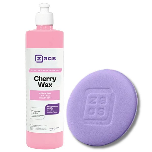 Cherry Wax Cera Limpadora Protetora 4 Em 1 500ML + Aplicador Espuma