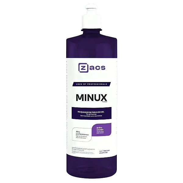 Minux Maquiador Abrilhantador Pneu Pretinho Gel 1L - Zacs