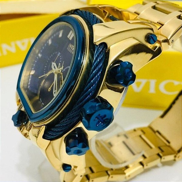 Relógio Masculino Invicta Zeus Magnum Linha Gold One Dourado