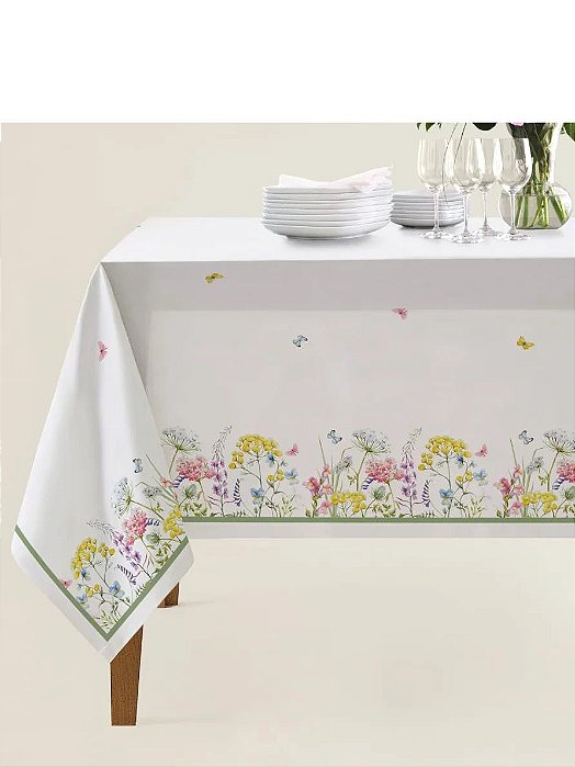 Toalha de Mesa Floral 6 Lugares - 1,35m x 2,20m