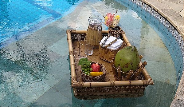 Bandeja Flutuante G - 65cm x 45cm x 14cm Caramelo
