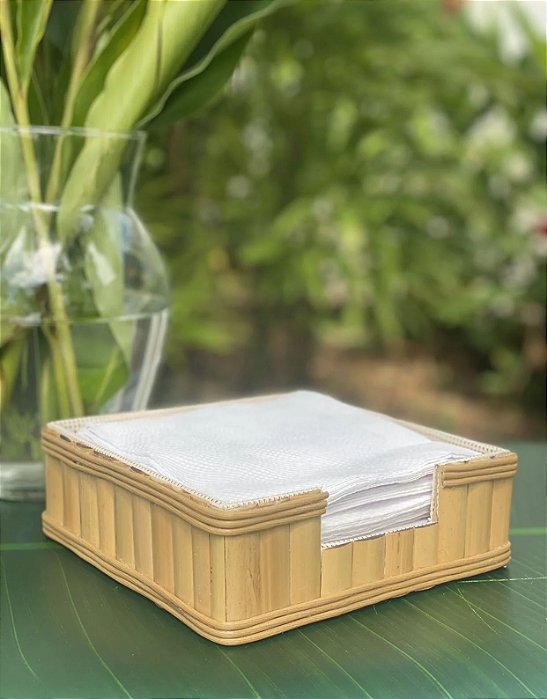 Porta Guardanapo Madeira Bambu