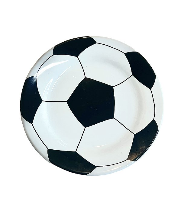 Prato de Sobremesa Bola de Futebol - 20,5cm - Esportes