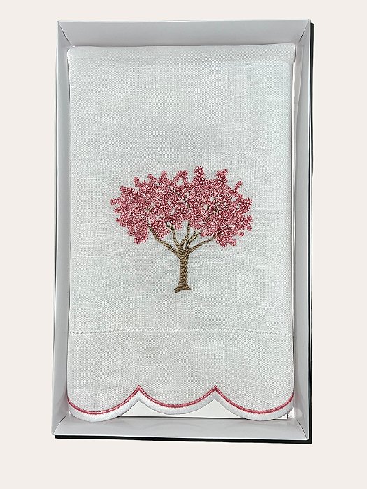 Toalha de Lavabo Linho Ipe Rosa